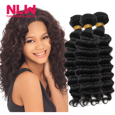 

Bouncy Top Quality NLW Products Brazilian Virgin Hair Deep Wave 3 Bundles 8A Unprocessed Free Shipping Full&Thick