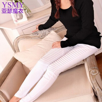 

Arthur Elf women Korean version of the wild was thin elastic Slim casual pants SH3259 white L code