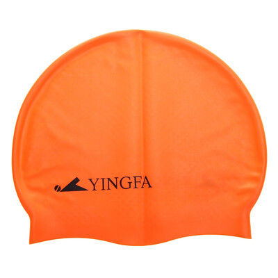 

YINGFA YINGFA swimming cap solid color silicone non-slip particles men&women general adult swimming cap orange