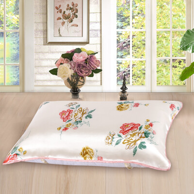 

【Jingdong Supermarket】 Taihu Lake Bedding Home Textile Silk Pillow Cover 100% Silk Silk Single Pillow Mask Single Set Lakeside Spring 48 * 74cm