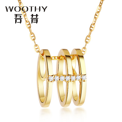 

Myth (WOOTHY) Yellow 18K Gold Diamond Pendant Inlaid Diamond K Gold Pendant Necklace