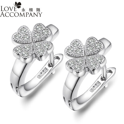 

Forever with the flowers s925 silver earrings earrings four clover fashion earrings silver