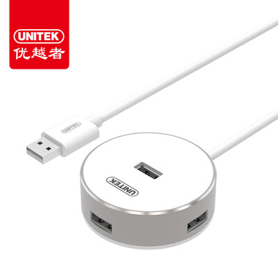 

UNITEK USB splitter 20 high speed one drag more than four interfaces 06 meters laptop desktop computer 4 port hub HUB converter all aluminum Y-2179B