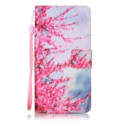 

Plum Blossom Design PU Leather Flip Cover Wallet Card Holder Case for Lenovo A6000