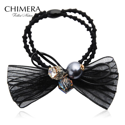 

Chimera (CHIMERA) hair ornaments headdress tenderness like water chiffon knot hair round rope head hair black