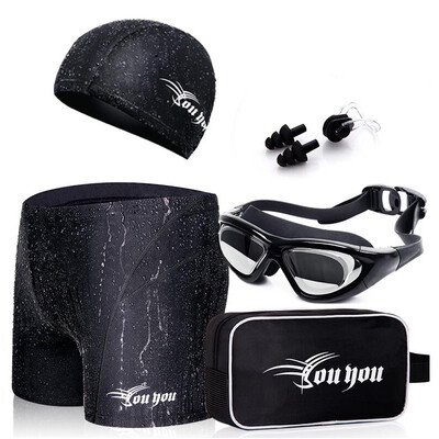 

You swimming trunks men&39s swimming myopia goggles five suits swim boxer XL swim trunks hot springs Z25155 plain light 3XL yard