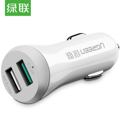 

Зеленый United QC2.0 5V2.4A двойной USB автомобильное зарядное устройство прикуривателя автомобиля голова rechargeyour быстрой зарядки один с двумя Huawei небольшой Миан Зуо компании Apple телефона таблетки общий 20758 White