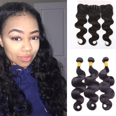 

8A Brazilian Body Wave With Frontal,13x4 Ear To Ear Lace Frontal With Bundles,Brazilian Virgin Hair With Frontal Human Hair