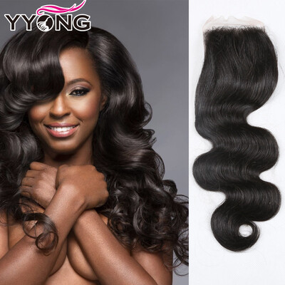 

Amazing YYONG Hair Products 8A Cheap Brazilian Body Wave Lace Closure Virgin Human Hair Middle Part Closure Hair Closure 4X4