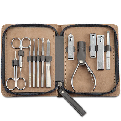 

Jingdong supermarket 777 nail knives set nail clippers repair capacity of the United States&care package 12 sets of NTS-6012 Korea gray import