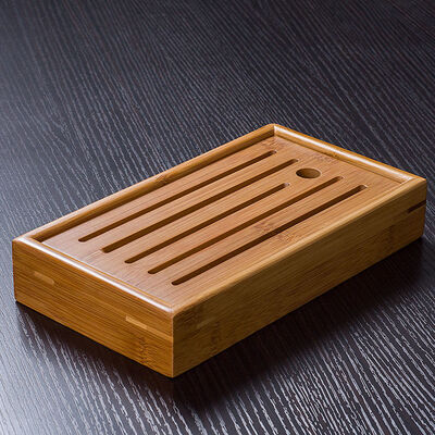 

Mini Portable Bamboo Serving Water Tray for Gongfu Tea Ceremony 22x11.5cm