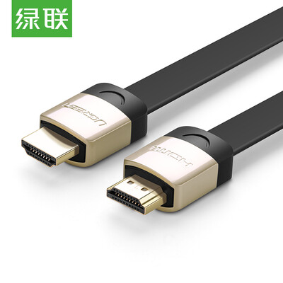 

Green UGREEN HDMI cable version 14 1080P digital high-definition cable 3D flat line laptop TV monitor line video cable 10 meters 10265