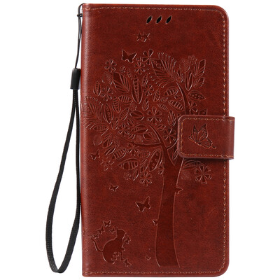 

Brown Tree Design Кожа PU флип крышки Кошелек Карты Держатель чехол для Zenfone ZB551KL