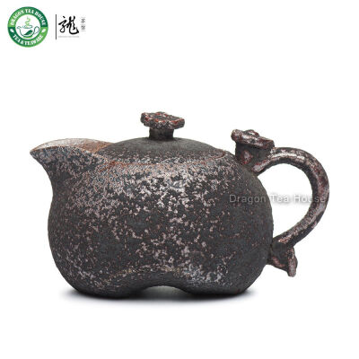 

Handmade Wood Fired Ceremic Gongfu Tea Ancient Style Ruyi Teapot 240ml 811oz