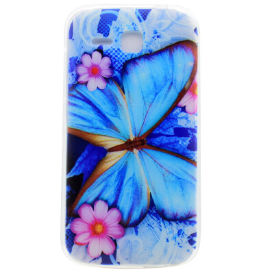 

Blue butterfly Pattern Soft Thin TPU Rubber Silicone Gel Case Cover for Huawei Ascend Y600