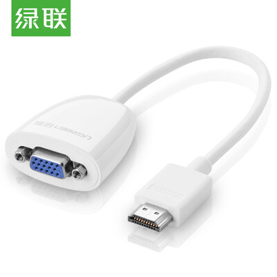 

Green UGREEN HDMI to VGA Line Converter HD Video Adapter Adapter Notebook Computer Box Connection TV Monitor Projector Line White 40252