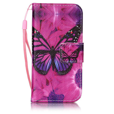 

Black Butterfly дизайн PU кожа флип крышку крышки кошелька карты чехол для Apple iPhone 5C
