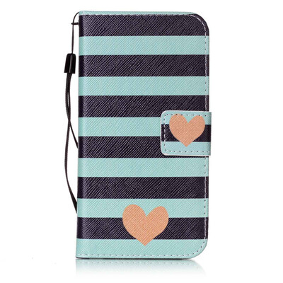 

Blue Stripes Дизайн PU кожа флип Обложка Кошелек для карты памяти чехол для Samsung Galaxy S7/G9300