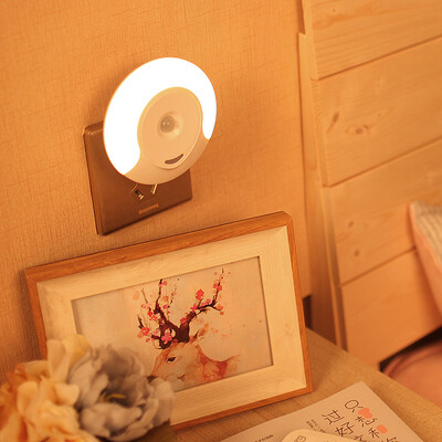 

Lightmates CH006 light-controlled body-sensing plug-in LED night light atmosphere lighting bedside hallway night