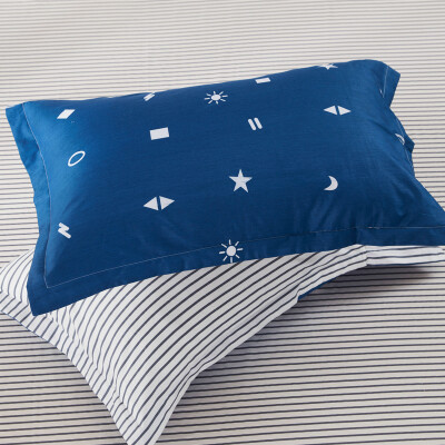 

Jingdong supermarket Kouzi COZZY pillowcase home textile cotton pillowcase twill pillow sets of pillow sets of stars a pair of stars