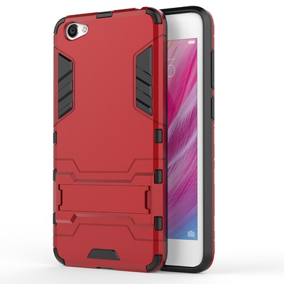 

Красный Slim Robot Armor Kickstand Ударопрочный жесткий корпус из прочной резины для VIVO Y55