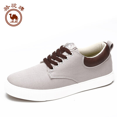 

Camel brand men's shoes comfortable fashion shoes men's daily casual canvas shoes lace W712293410 light gray / dark brown 43/265 yards