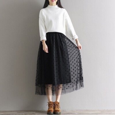 

CITYPLUS Gauze A-line Skirt