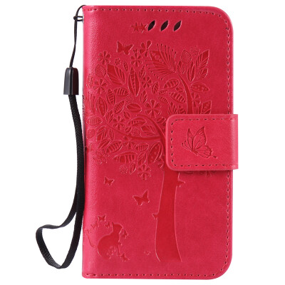 

Rose Tree Design PU Leather Flip Cover Wallet Card Holder Case for IPHONE 4