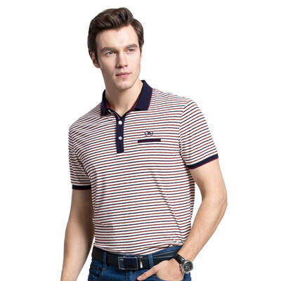 

Camel (CAMEL) men's fashion embroidered standard business casual short-sleeved Polo shirt T-shirt X7B224219 dark red XL