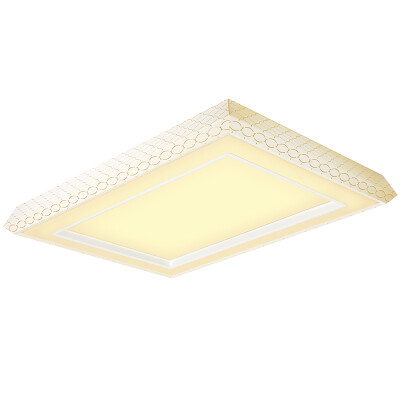 

Jingdong Supermarket] Foshan Lighting (FSL) Ceiling Light LED Living Room Lamp Study Lamp Rectangle Hollow Three-color Dimming Light 80W Pomeran Long Long 28005