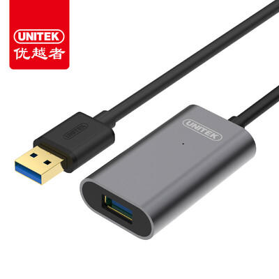 

UNITEK) Y-272BK USB2.0 male to female computer signal to enlarge the extension line 10 meters printer wireless network card scanning gun extension line aluminum alloy