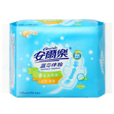 

An Lele blue core experience dry screen surface ultra-thin daily sanitary napkins 245mm 10 new&old packaging random release