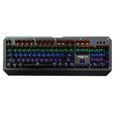 

Тележка (AULA) Raiders Blending Machine Keyboard 104 Key Wired USB Game Keyboard Лазерный вал Цветная пластина