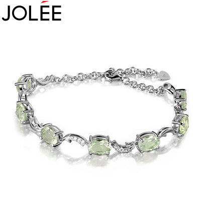 

Yulan JOLEE Crystal Bracelet Color Gemstones S925 Silver Bracelet Simple Wedding Gifts Accessories Hand-made Girlfriend Gui Gui Shangwang Wife Gift Purple