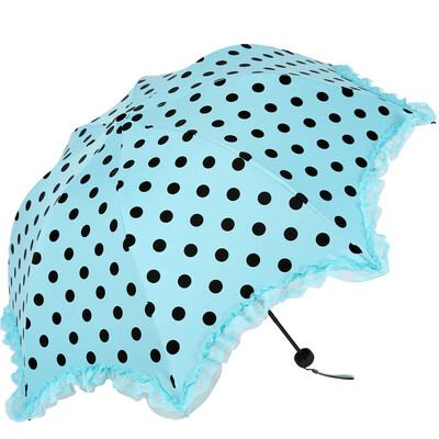 

[Jingdong Supermarket] Paradise umbrella (sunscreen value UPF50 +) Vinyl three fold sun umbrella sun umbrella 31812E light blue