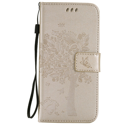 

Gold Tree Design Кожа PU флип крышки Кошелек Карты Держатель чехол для SAMSUNG S7EDGE