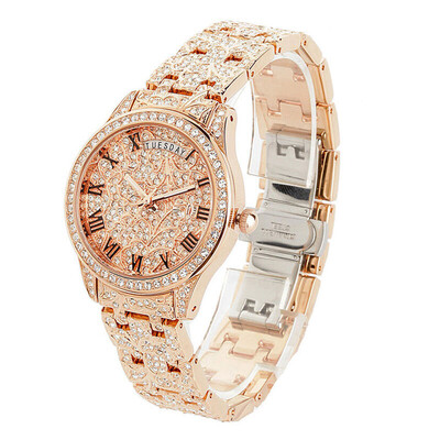 

Women's Watch Glaring Quartz Watch With A Steel Watchband