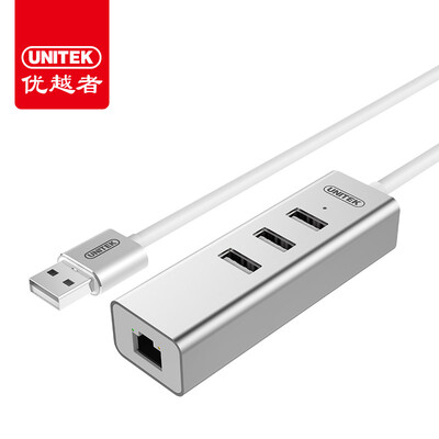 

UNITEK USB30 Splitter usb Cable Network Card Fast Network Converter RJ45 Cable Apple Mac Notebook Computer Hub Y-HB03005-BK