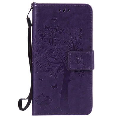 

Purple Tree Design PU кожа флип крышку кошелек карты держатель чехол для SAMSUNG A5
