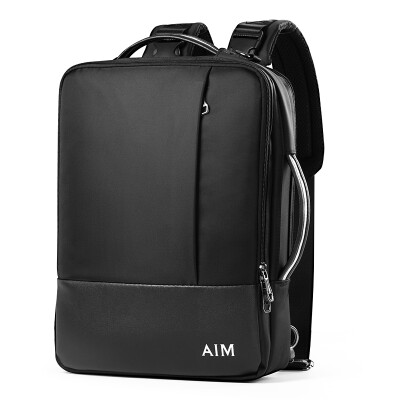 

AIM men's shoulder bag Korean casual nylon multi-functional backpack male handbag shoulder bag D010 blue