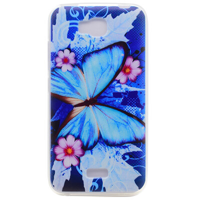

Blue butterfly Pattern Soft Thin TPU Rubber Silicone Gel Case Cover for Huawei Honor BeeY5c