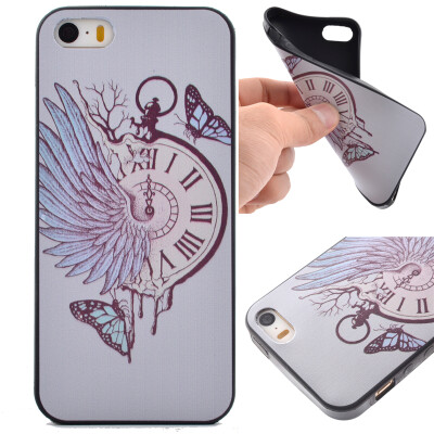 

Pocket watch Pattern Soft Thin TPU Rubber Silicone Gel Case Cover for IPHONE 5SE