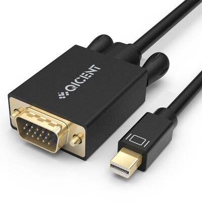 

QIC MTD-20-BK Mini DP to DVI conversion head Mini Displayport adapter HD interface cable Apple MacBook / Air Pro lightning interface to the TV projector 2 meters