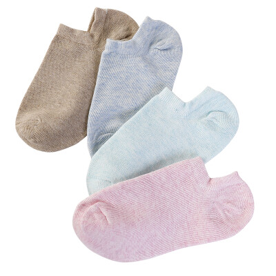 

Red bean socks boat socks female 2017 spring&summer new casual cotton socks fashion Maka Long breathable stealth socks H7W102 four pairs of uniforms