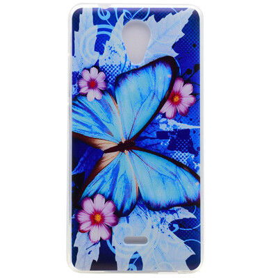 

Blue butterfly Pattern Soft Thin TPU Rubber Silicone Gel Case Cover for Wiko U Feel Lite