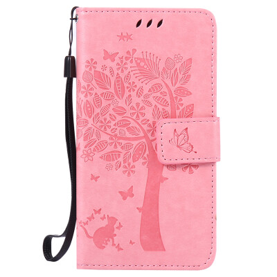 

Pink Tree Design PU Leather Flip Cover Wallet Card Holder Case for SAMSUNG A5