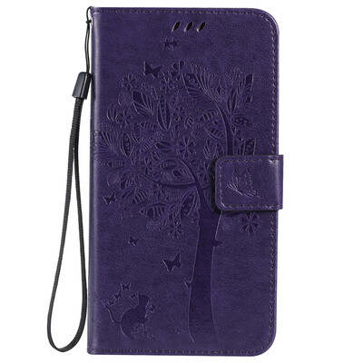 

Purple Tree Design PU Leather Flip Cover Wallet Card Holder Case for SAMSUNG J710