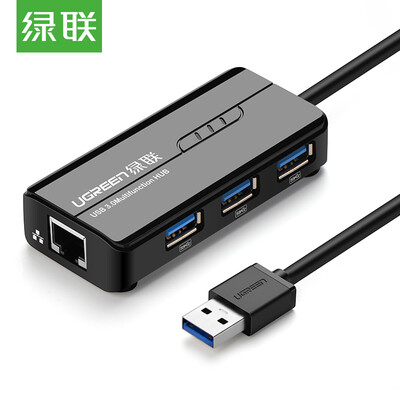 

Зеленый (UGREEN) USB-сплиттер 3.0 Преобразователь сетевой карты Fast Ethernet Интерфейс USB к RJ45 Кабель-концентратор Apple Mac HUB Расширение доступа U-диск 20266