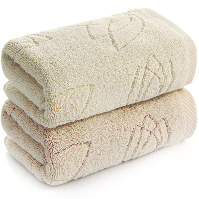

Sanli pure cotton plain jacquard water hibiscus face towel 2 pieces auspicious pattern rich&elegant 34 × 73cm single individually wrapped
