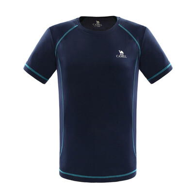 

Camel CAMEL outdoor sports T-shirt couple models soft breathable quick-drying round neck short sleeve T male A7S209189 deep treasure blue XXL